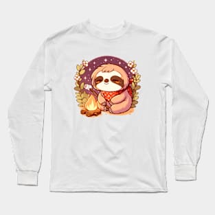 campfire sloth Long Sleeve T-Shirt